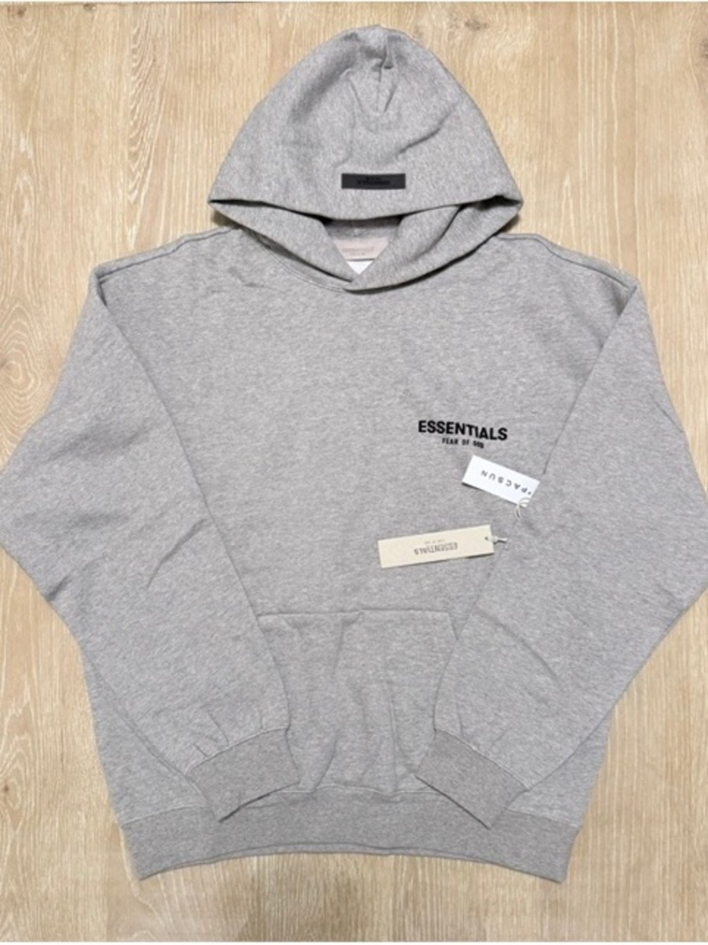 Essentials Men's Heather Gray Pullover Hoodie